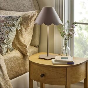 Studio McGee Scallop Shade Metal Table Lamp Purple
